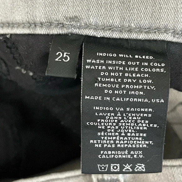 J Brand Infinite The Skinny Jeans Women’s 25 Low Rise Stretch Denim Light Gray - Picture 5 of 12